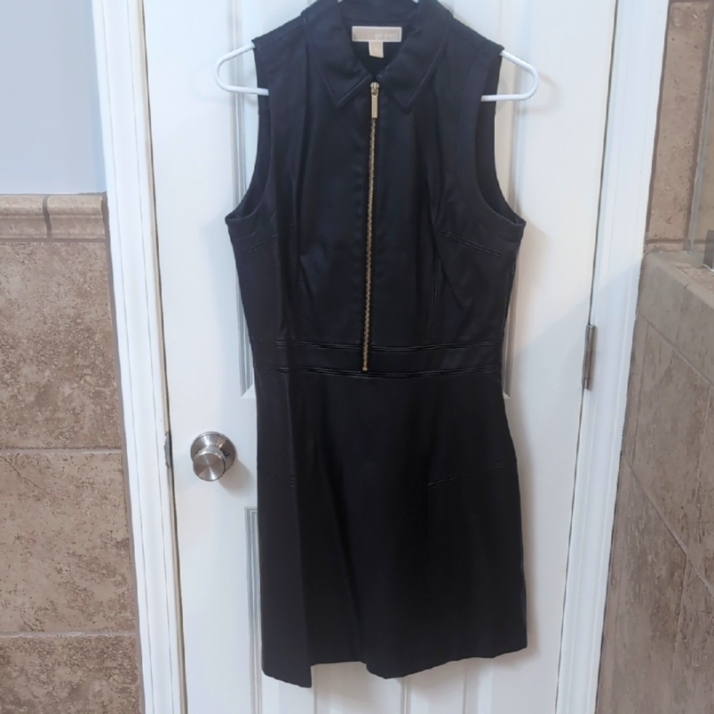 MK 8 Black Faux Leather Dress